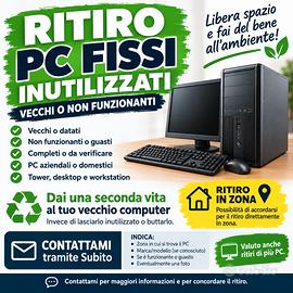 Ritiro pc fissi inutilizzati