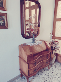 Trumeau secretaire in noce con specchiera