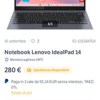 Lenovo IdeaPad Intel i3