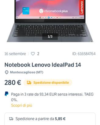 Lenovo IdeaPad Intel i3