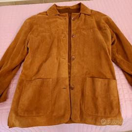giacca in pelle camosciata donna tg42
