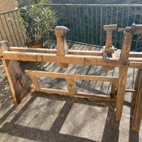 Antico Tornio dell’800 in legno. Civiltà rurale