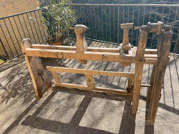 Antico Tornio dell’800 in legno. Civiltà rurale