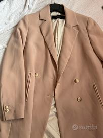 Blazer doppiopetto Zara Basic rosa cipria