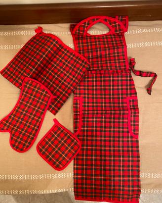 Set natalizio da cucina 4 pezzi