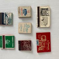 Tre lotti fiammiferi vintage ristoranti europei