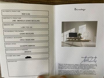 Mensole Nature Design Line legno con certificato