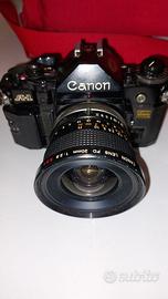 Canon A1 con 3 obiettivi e flash