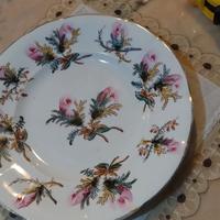 antico piatto bocciolo rosa fine 800 Laveno