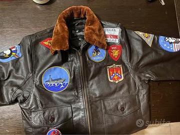 Giubbotto replica film top gun anni 90 vera pelle