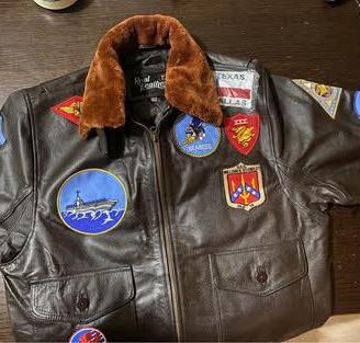 Giubbotto replica film top gun anni 90 vera pelle