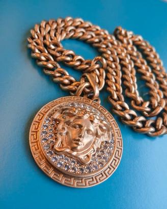 Collana VERSACE ORIGINALE placcata oro 24k