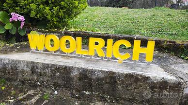 WOOLRICH - Insegna vintage da banco pubblicitaria