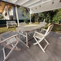 Tavolo da giardino 150x100allunganbile con 6 sedie