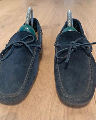 Car Shoe Uomo, velluto blu Taglia 6
