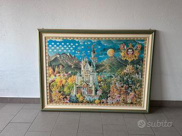 Cornice verde/oro - Puzzle Neuschwanstein Fiabesco