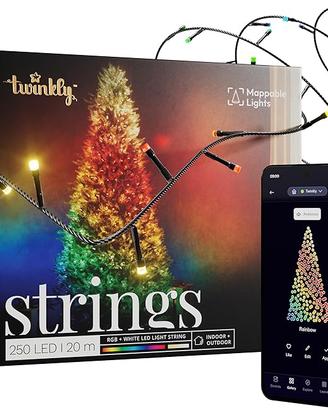 Twinkly Strings 250 LED RGB+Bianco, Striscia di Lu