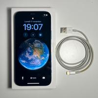 IPHONE 12 APPLE 128GB BLU + SCATOLA, CAVO USB