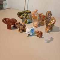 Lotto 8 elefanti portafortuna Vintage