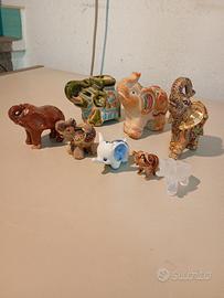 Lotto 8 elefanti portafortuna Vintage