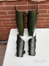 para-braccia e para stinchi in cuoi Larp e Cosplay