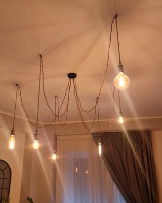 Lampadario a corda 