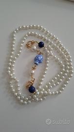 collana doppio filo con perle