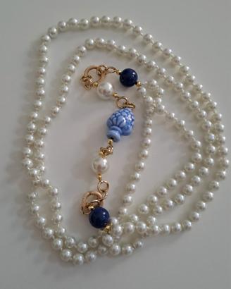 collana doppio filo con perle
