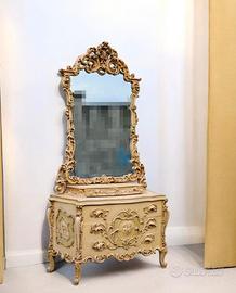 vetrinetta con specchio barocco veneziiano