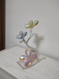 Ramo di cristallo con farfalle 