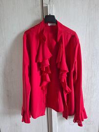 camicia magenta con volant