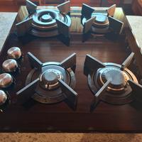 Foster piano cottura a gas 4 fuochi cristallo nero