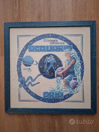 quadro a punto e croce Acquario