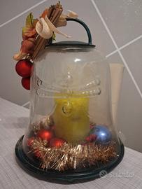 Campana di vetro natalizia centrotavola