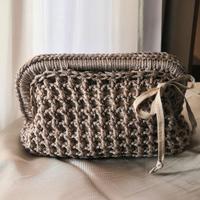 Pochette  a rete con molla uncinetto