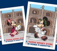 Set 4 cartoline disney store roma