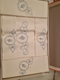 Lenzuola matrimoniali ricamate