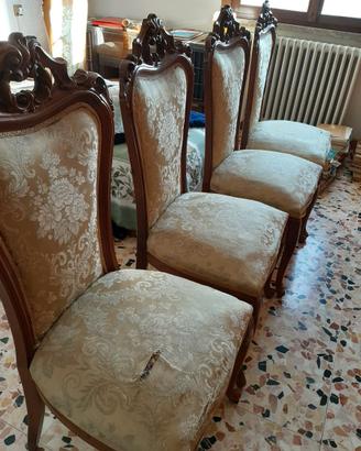 4 sedie classiche imbottite da rivestire