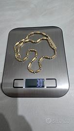 collana oro 18 kt 750 Chimento lunga 50cm