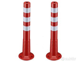 Paletti segnaletici flessibili catarifrangenti.