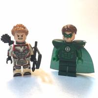 Lego Minifigure Hawkeye + Green Lantern
