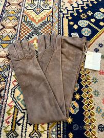 Guanti lunghi - Brunello Cucinelli - M - Fango NEW