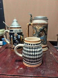 Boccali di birra tedeschi in ceramica