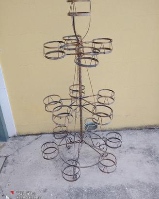 portavasi in ferro battuto 