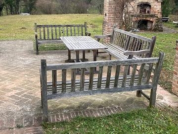 Set panche da giardino