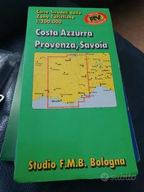 cartina stradale  Costa Azzurra 