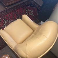 2 poltrone in vera pelle