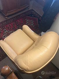 2 poltrone in vera pelle