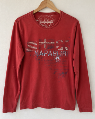 Maglia uomo Napapijri maniche lunghe rossa S