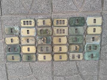 Placche in ottone per interruttori